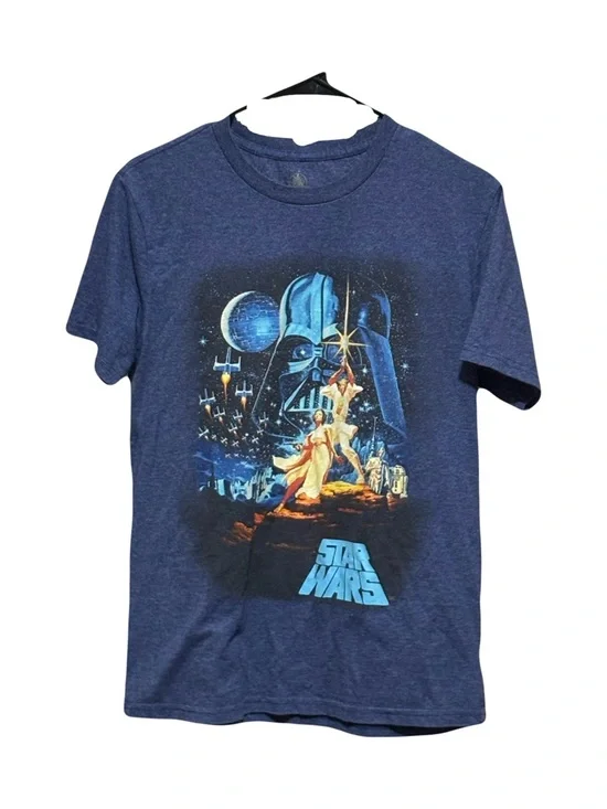 Star Wars Blue and White Logo Apparel Tag - Picture 1 of 3